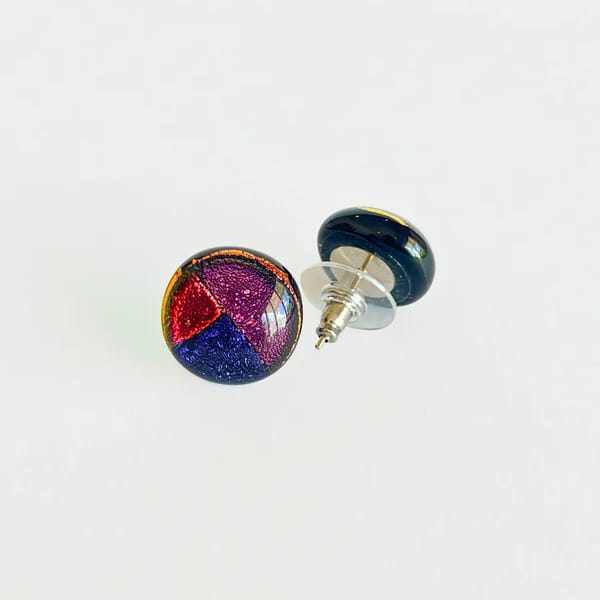 Aretes Chicos Mosaico Redondos (Brillosos)