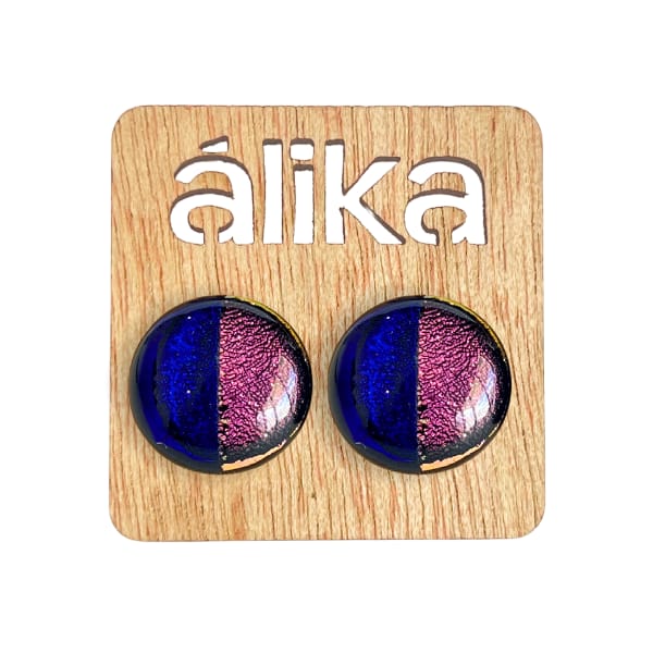 Aretes Chicos Mosaico Redondos (Brillosos)