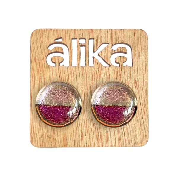 Aretes Chicos Mosaico Redondos (Brillosos)