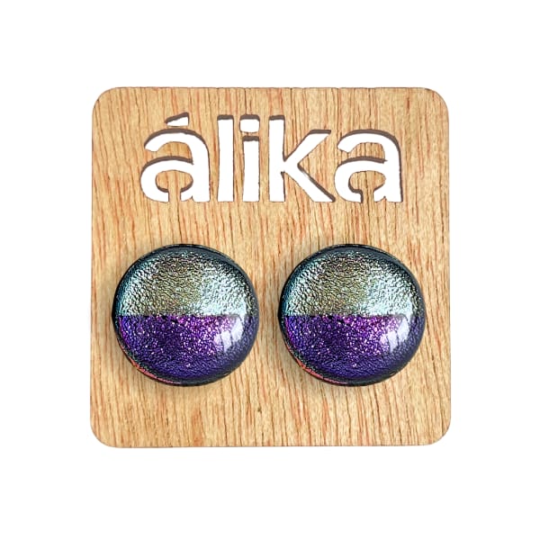 Aretes Chicos Mosaico Redondos (Brillosos)