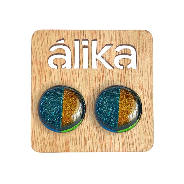 Aretes Chicos Mosaico Redondos (Brillosos)