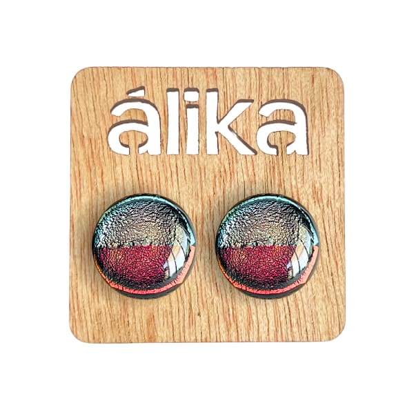 Aretes Chicos Mosaico Redondos (Brillosos)