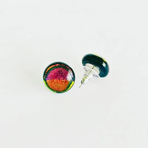 Aretes Chicos Mosaico Redondos (Brillosos)