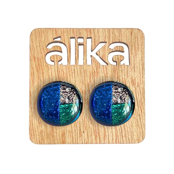 Aretes Chicos Mosaico Redondos (Brillosos)