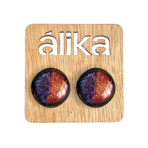 Aretes Chicos Mosaico Redondos (Brillosos)